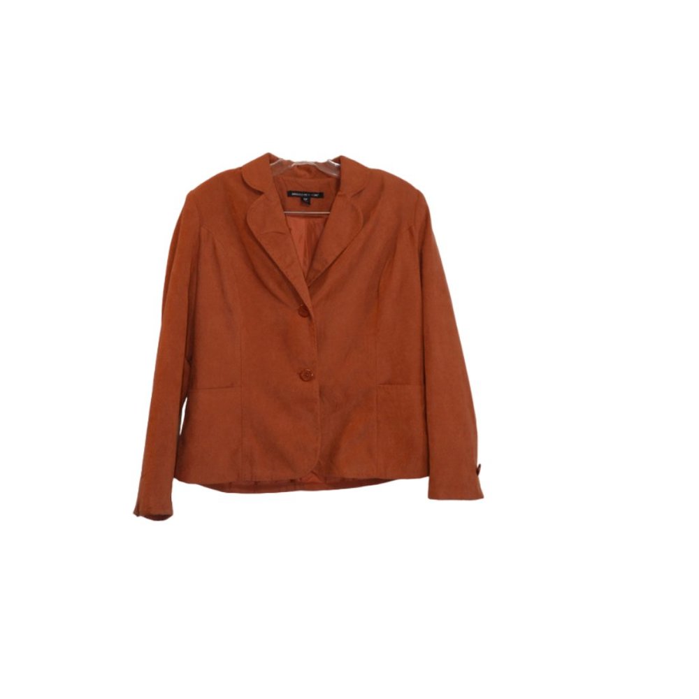 BRIGGS NEW YORK (R) Jacket Polyester Upper Shell like Sued Brick Orange 8P